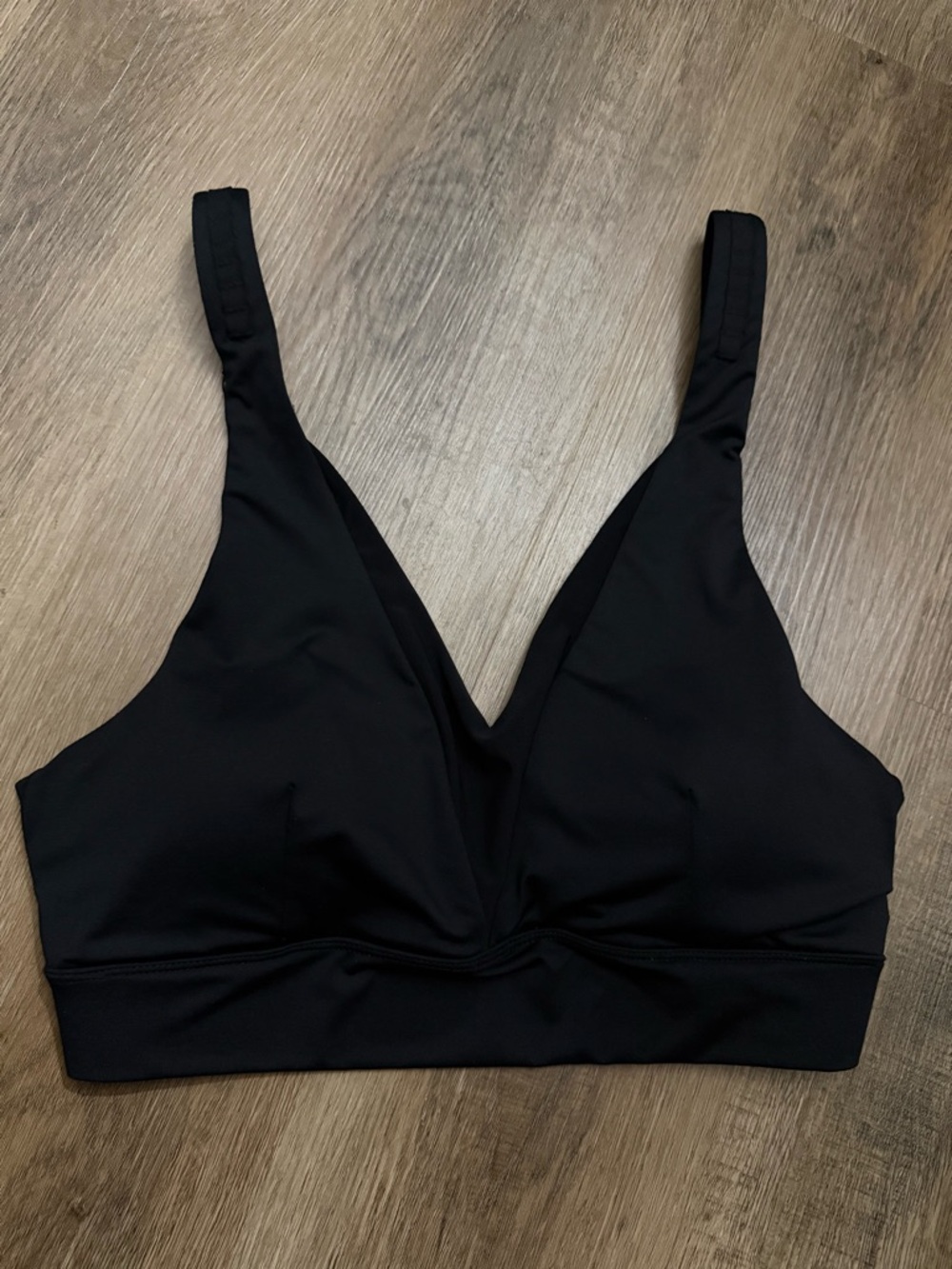 ZYIA Black V-Neck Supportive Sports Bra